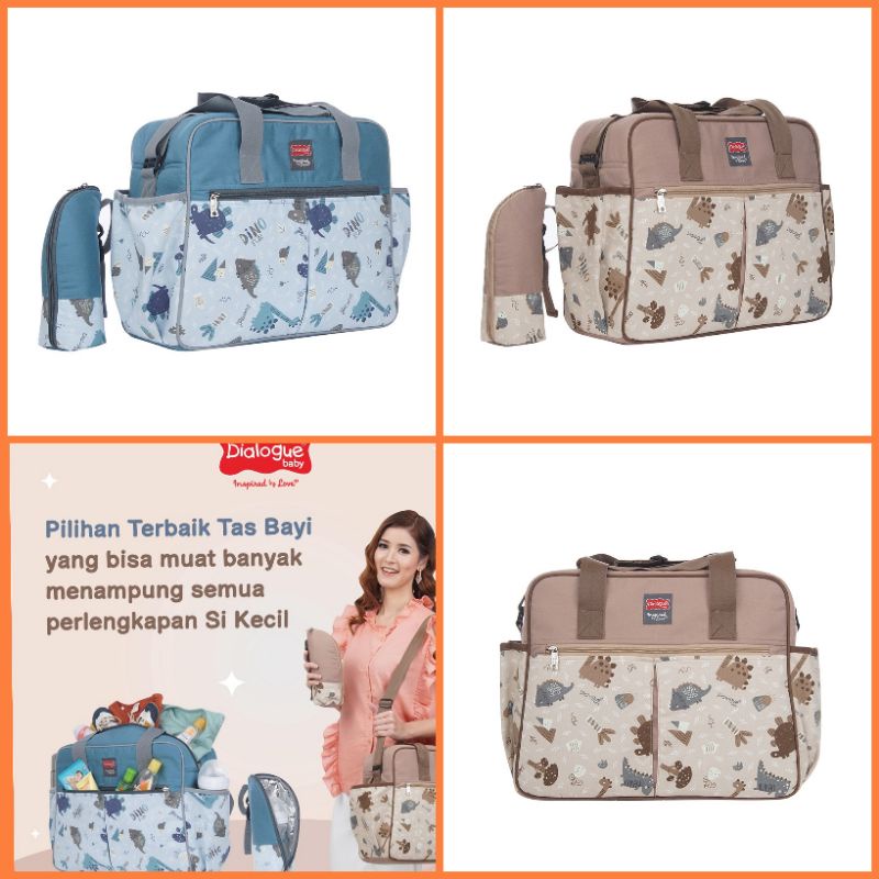 DGT 7254 Tas Bayi Besar Dialogue Baby Dino Fun Series + Tempat Botol Susu Ekslusif
