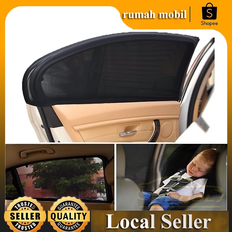 2PCS Tirai Matahari Mobil Universal Cover Pelindung Panas Matahari Untuk Jendela Samping Mobil/Tirai Mobil Anti UV pelindung/Kerai Jendela Privasi Mobil Universal Untuk Sebagian Besar Mobil