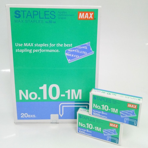 

ISI STAPLES KECIL MAX HD No 10 (1 Box Isi 20 pak)