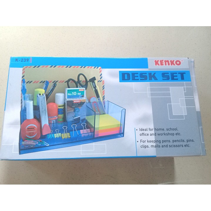 

Tempat Alat Tulis Desk Set Stationary 24.3cmx9cmx13.2cm - Kenko K-239