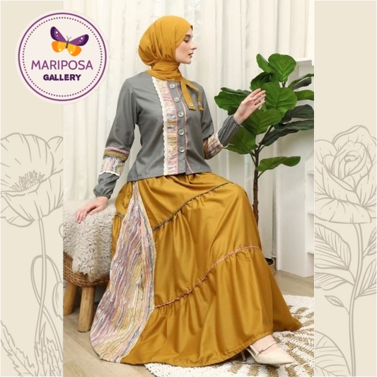 BAJU ORIGINAL Setelan Wanita DEURA D275 / Setelan Rok Remaja / Setelan Rok Mewah / Setelan Wanita Br