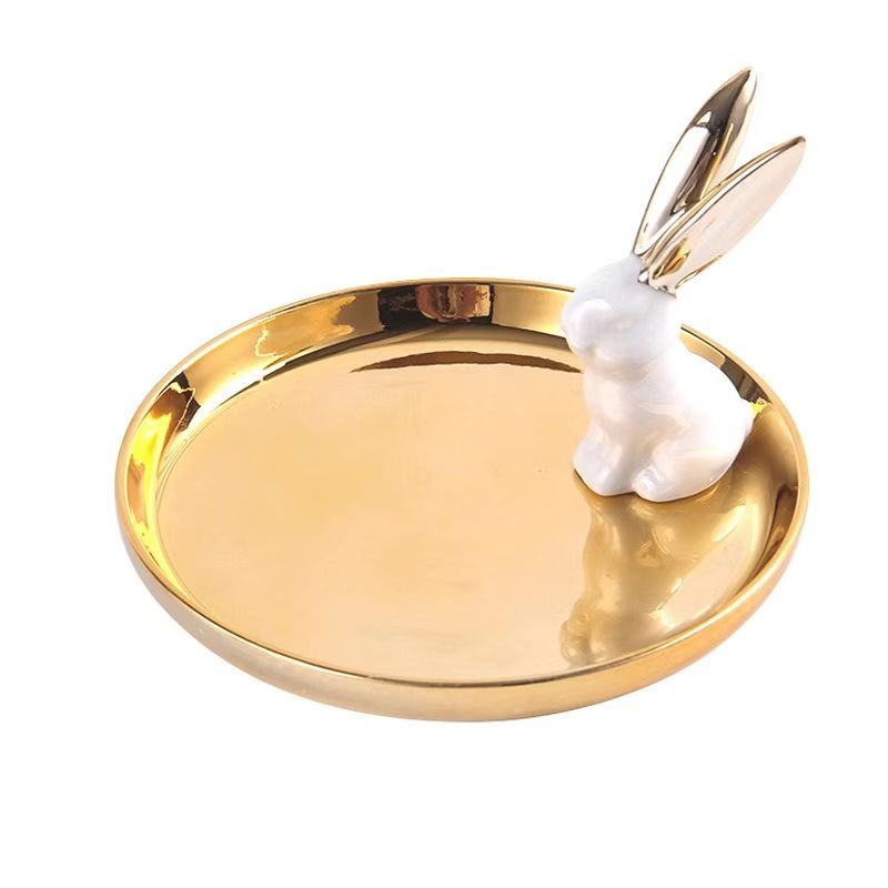 Tray aksesoris Jewelry tempat perhiasan accessories ceramic Baki hiasan /rak penyimpanan kelinci