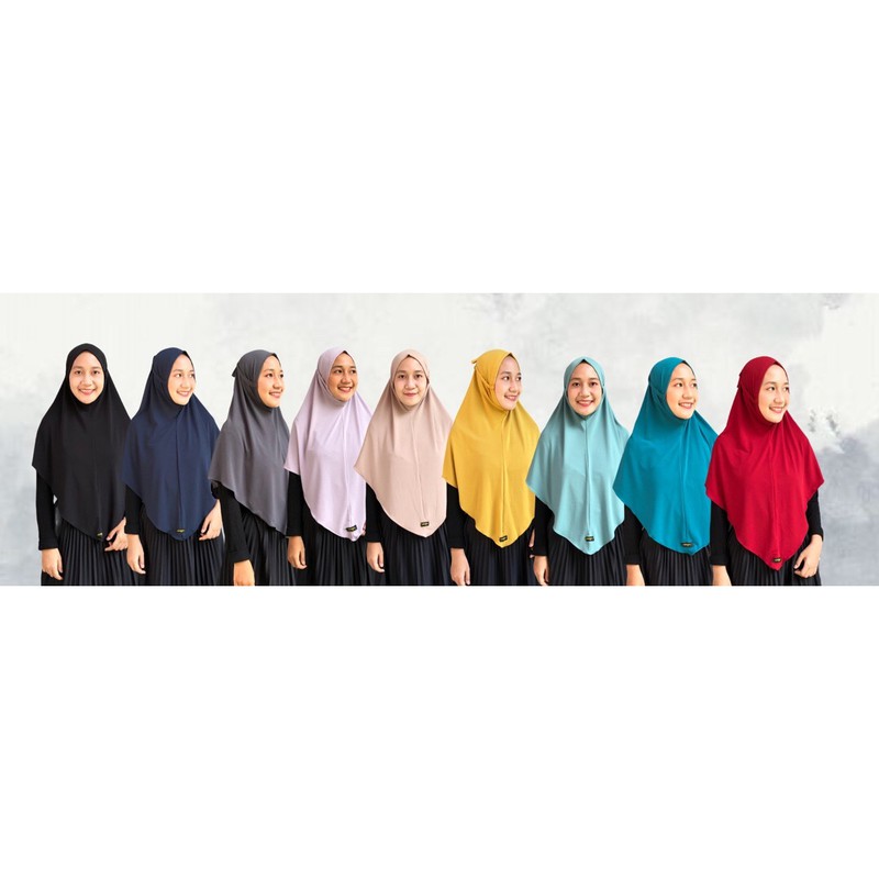bergo Jersey tali Hana / hijab instant / kerudung bergo / hijab daily-2