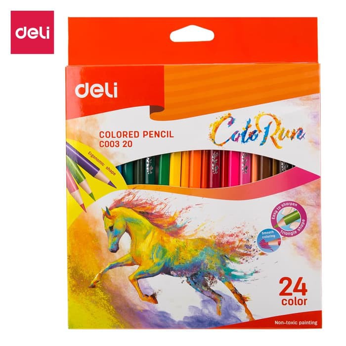 

DELI - EC00320 Pensil Warna Anak Isi 24 PCS Peralatan Sekolah