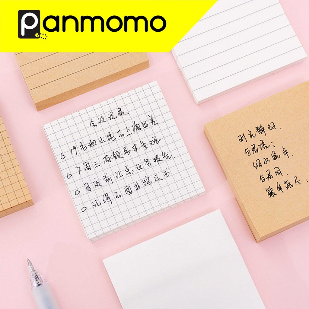 

Panmomo White Paper Mini Memopad Sticky Note Kertas 76x76mm White
