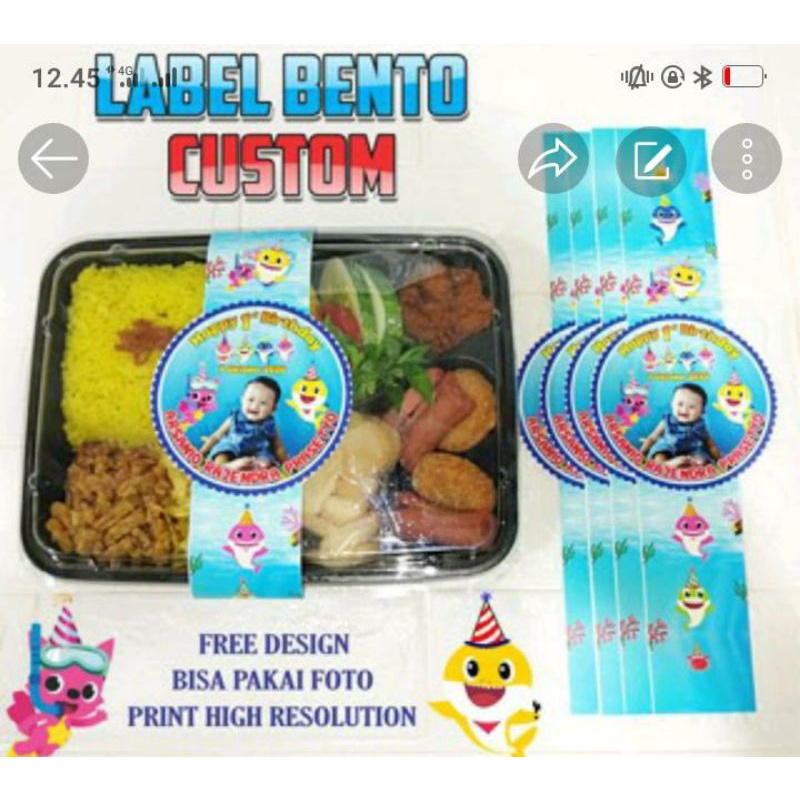 

label bento ultah bulat