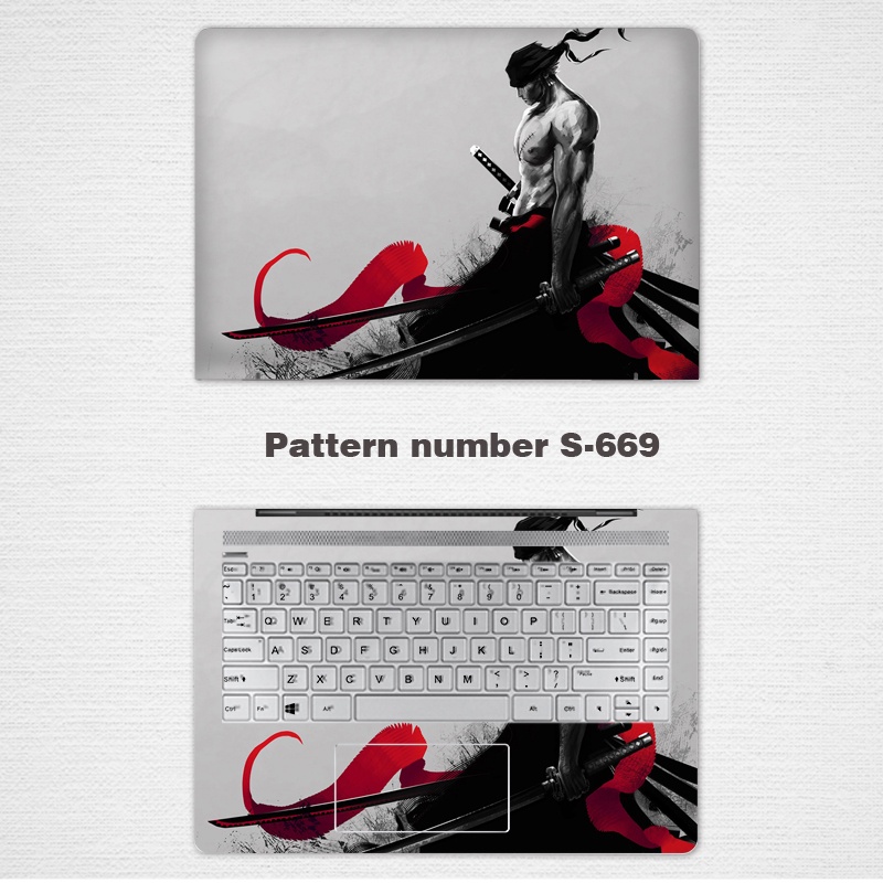 2 Pcs Stiker Pelindung Laptop Universal Motif Naga Bahan VINYL Ukuran 12 13 14 15.6 Inch 14s-cr 14s-cf 15s-du 15s-DR 15s-eq