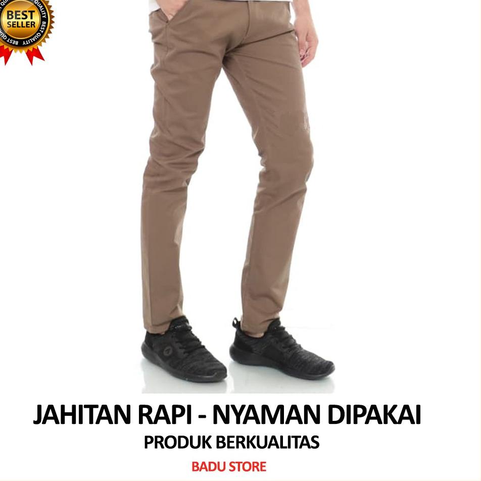 【MEGA SALE】 CELANA PRIA CHINO Slim fit Panjang Kerja kantor Santai Liburan C A9Q6 Jaket Pria Korea P