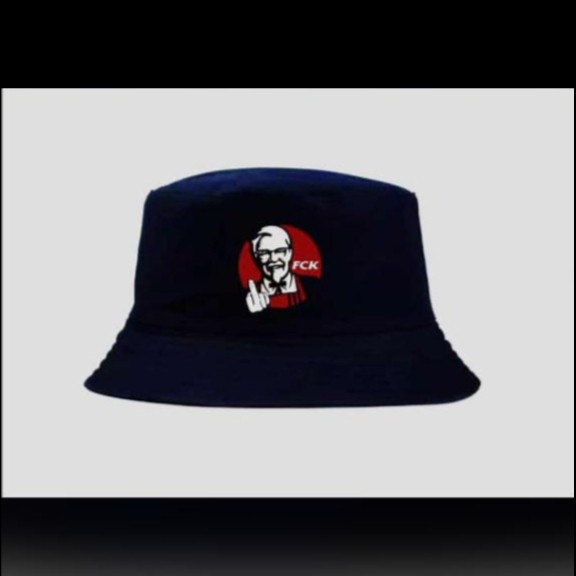 TOPI BUCKET HAT POLOS CUSTOM DISTRO FCK FUCK KFC INDONESIA PRIA WANITA BEST QUALITY