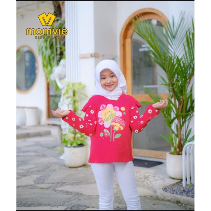 Atasan Anak Perempuan Kaos Lengan Panjang Muslim Hijab Blouse Terbaru Kekinian usia 3 sampai 12 tahun