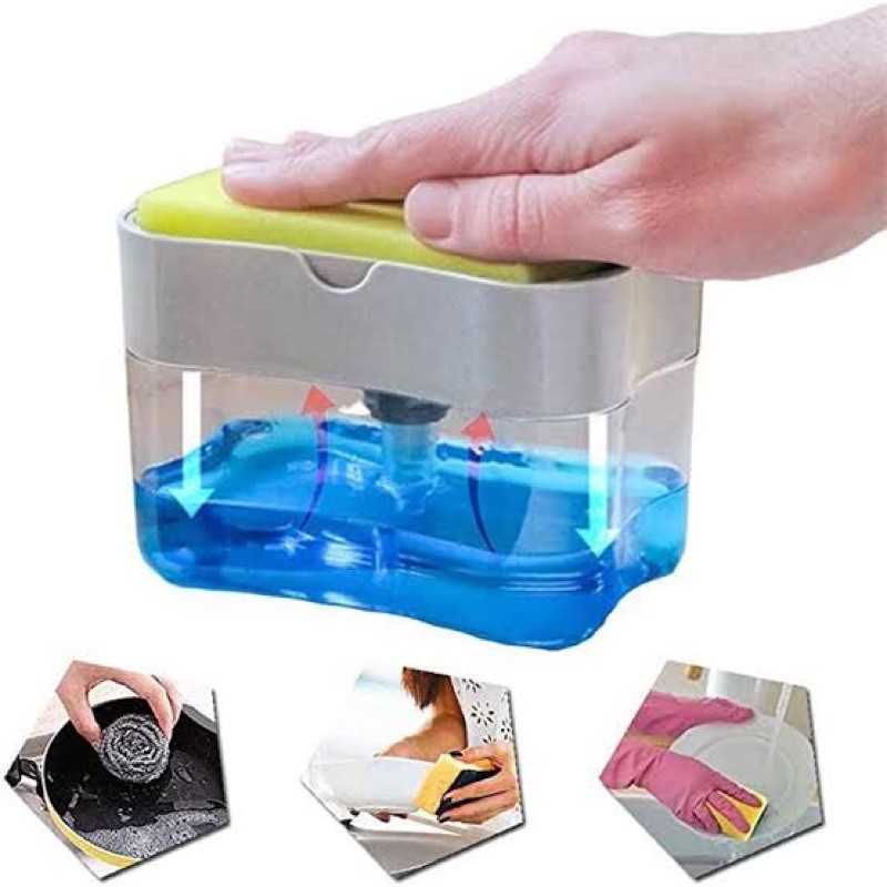 Tempat Sabun Cuci Piring Soap Pump Sponge Caddy Dispenser Filter Sabun