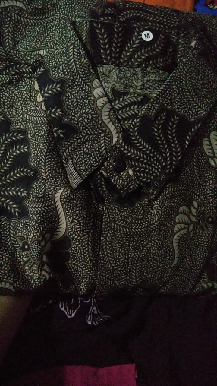 Size M L Xl Xxl Bswart Batik Hrb026 Kenongo Hem Pendek Padi Pekalongan M L Xl Batik Pria Murah