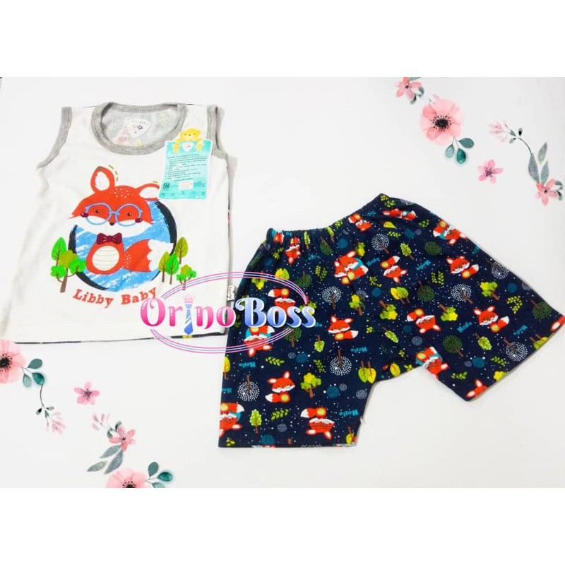 Setelan Kutung Oblong Libby Series Sablon Boys Size M