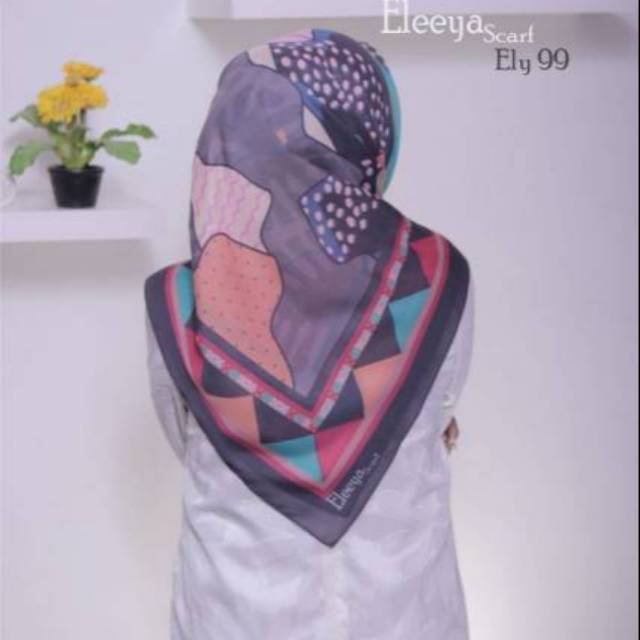 HIJAB SEGIEMPAT PRINTING || Eleeya Scarf ELY 99