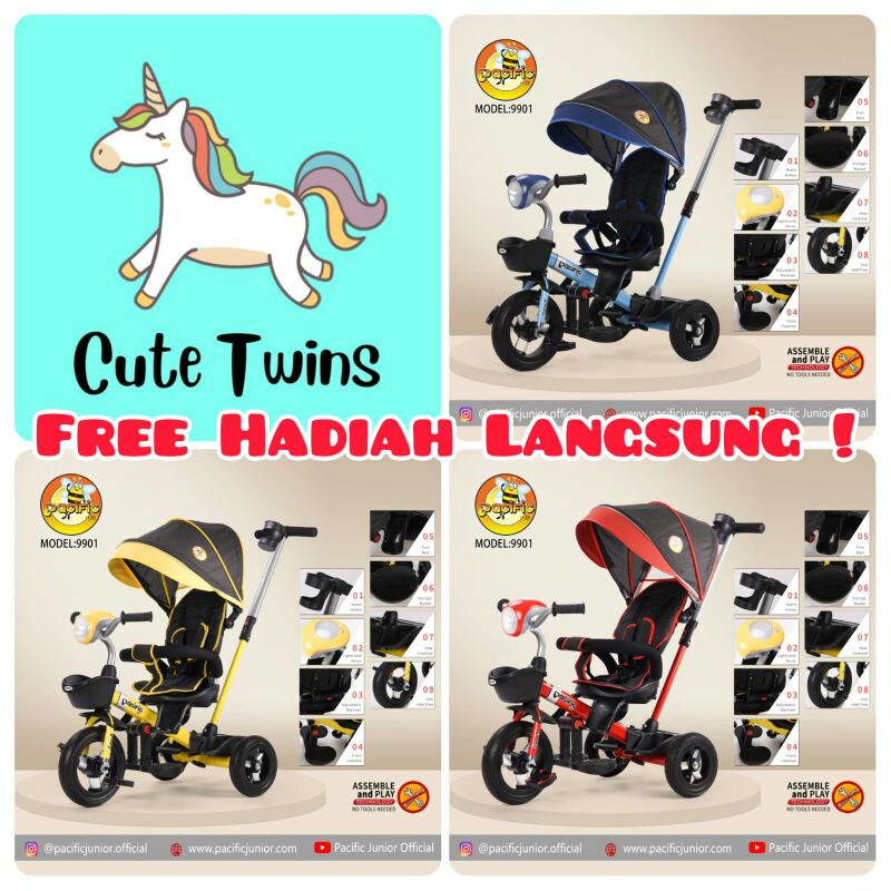 sepeda stroller pasific 9901, lmx809c, 5199, 5088