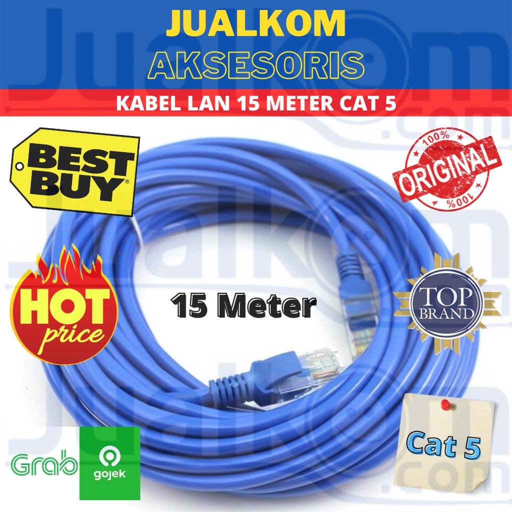 Jual Kabel Lan 15 Meter CAT 5 | Shopee Indonesia