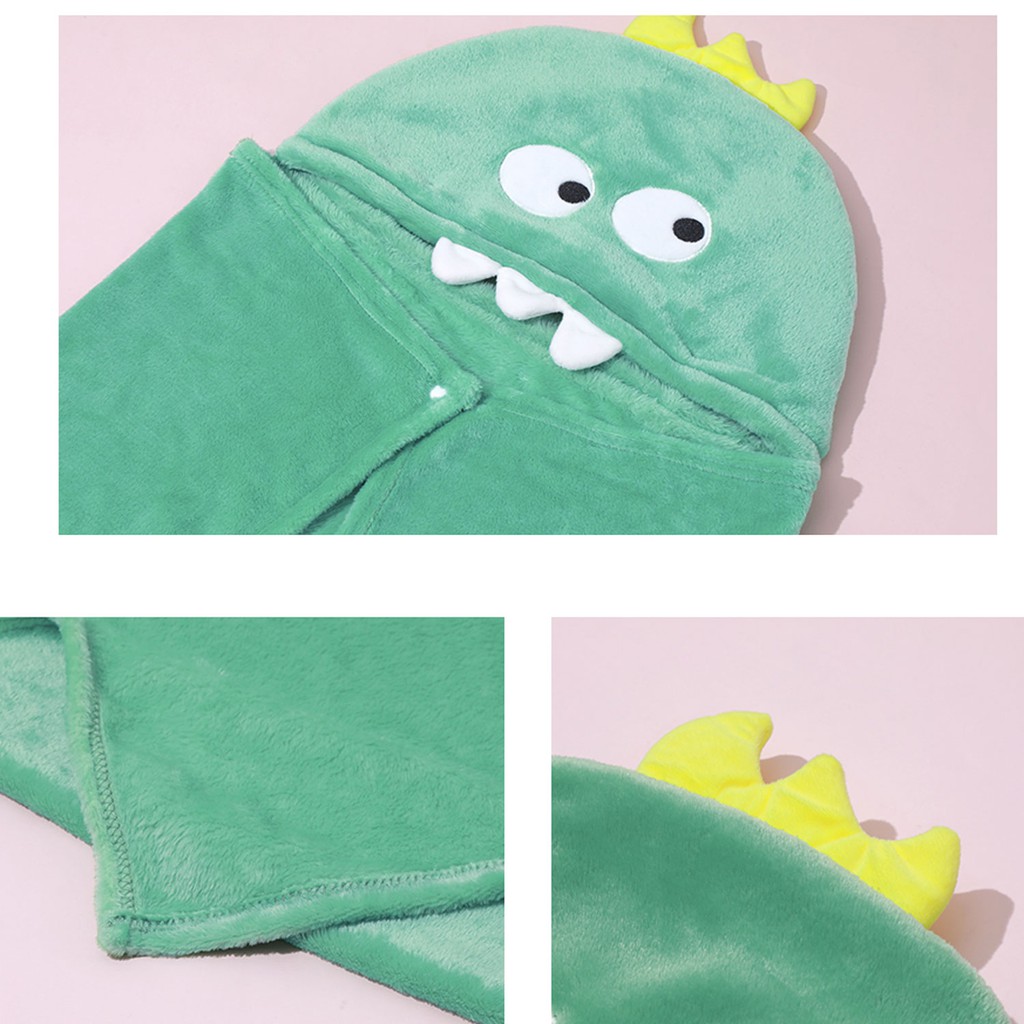 Miniso Official Selimut Hoodie Binatang Lucu Hooded Leisure Blanket Selimut Topi Karakter Fleece-4