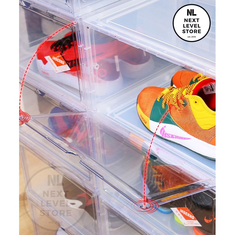 Sneaker Box Premium Kotak Sepatu Basket 34x18x25cm Flip Magnet Shoes SJ HARDWARE ORIGINAL