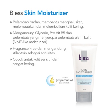 Bless Skin Moisturizer For Sensitive Skin 100 gra| Pelembab - Kulit Sensitif