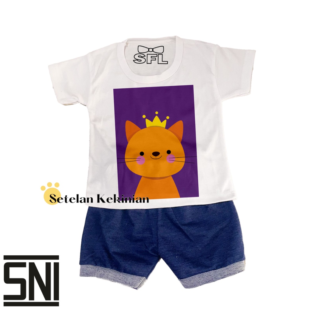 [ANIMAL COLOR] Set Anak Laki Laki Setelan Bayi Cowok 6bln_12bln Print Set Baby Boy Lucu Murah