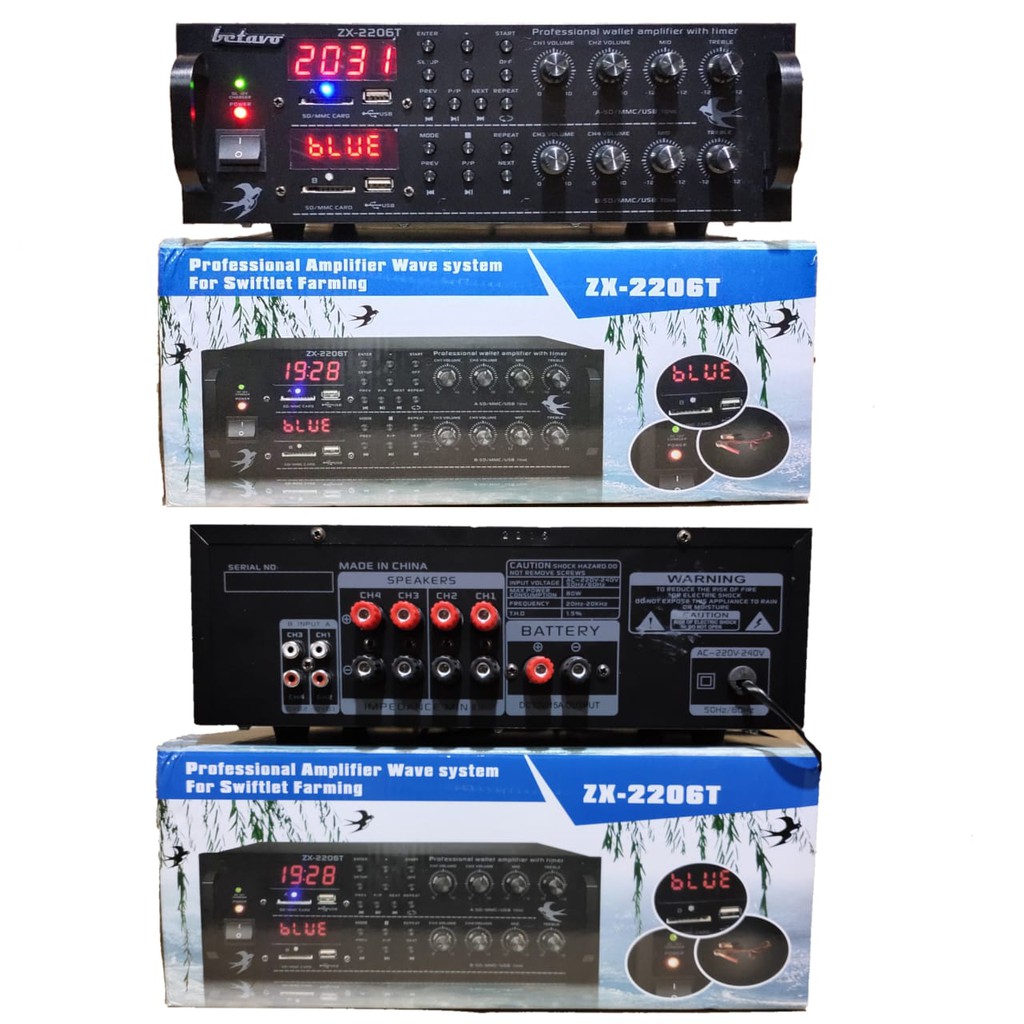 BETAVO ZX 2206T AMPLI PEMANGGIL WALET AMPLIFIER TIMER