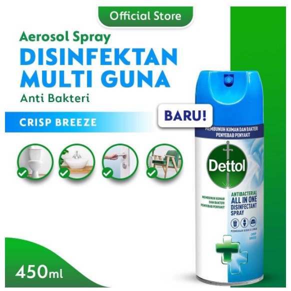 Dettol Disinfectant Spray 225 ml (Pengiriman khusus Medan sekitarnya)