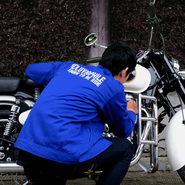 Vintage Bikers Jacket - Original PLUVIOPHILE - Royale Blue