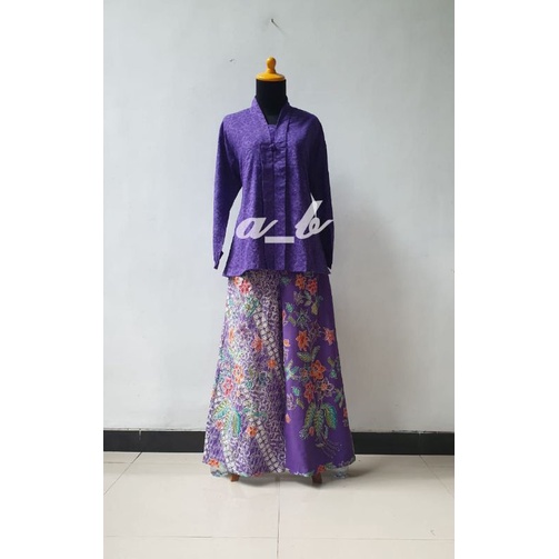 Setelan Kebaya Embos dan Rok Kulot Batik Encim-Kebaya Modern-Kebaya Bridesmaid-Kebaya Tradisional
