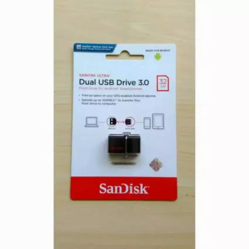 Flashdisk Sandisk OTG 32GB m3.0 Original