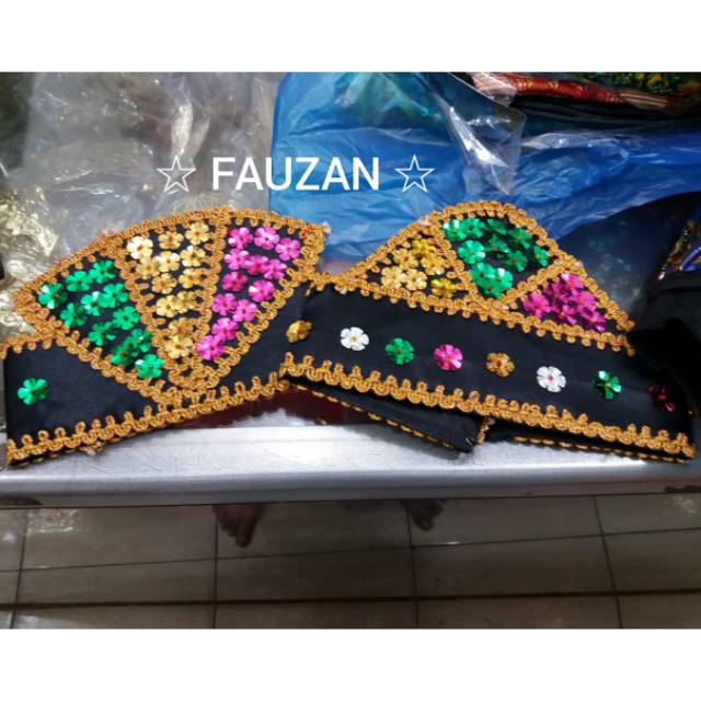 Aksesoris kepala aceh tari saman anak // Topi aceh // Topi adat aceh