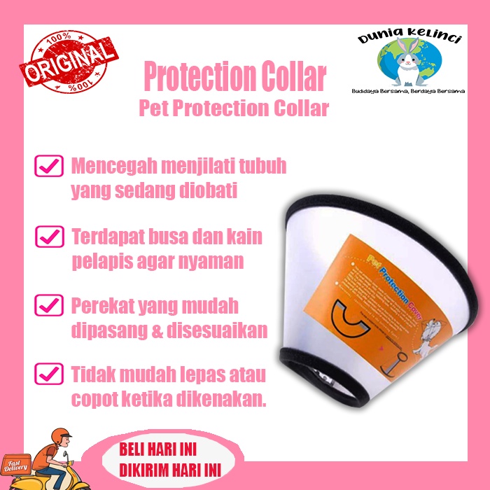 PET PROTECTION COLLAR ELIZABETH KUCING ANJING KALUNG PELINDUNG