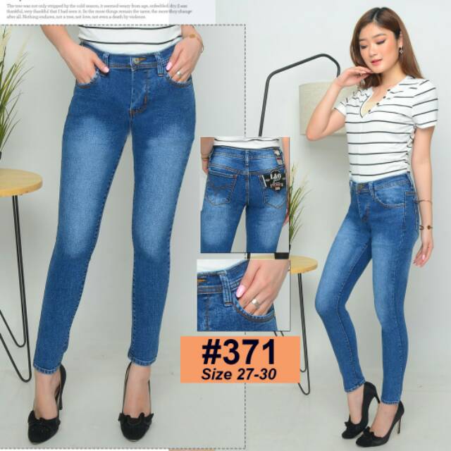 ( Size 27 - 30 ) Celana Jeans Polos Wanita / Celana Panjang Skinny / Celana Lepis Pensil Lgo