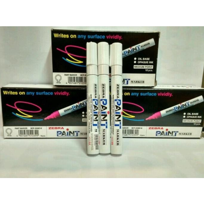 

Spidol Paint Marker Zebra Putih - Medium Point Isi 10 Pcs Putih READY STOK