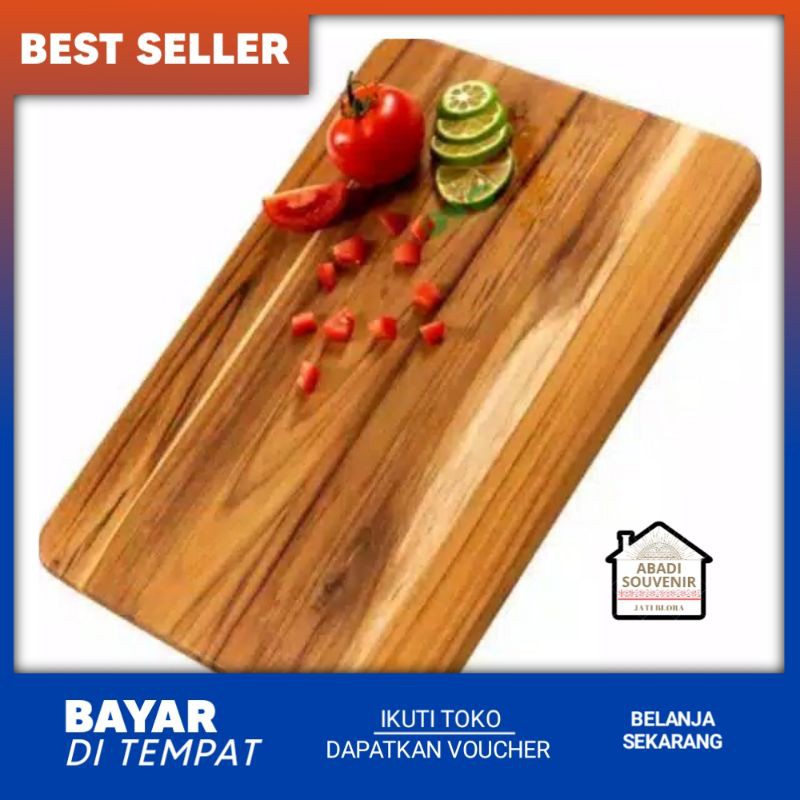 Talenan Kayu Jati 60x40x3cm Wooden Cutting Board Jati