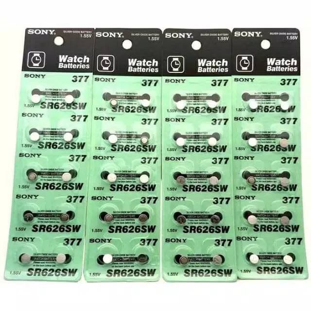 1 STRIP / 10.PC BATERAI JAM TANGAN SONY LR626 | AG4 | 377