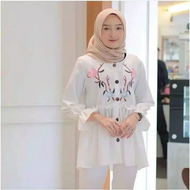 SEAN BLOES BORDIR/ATASAN WANITA / BLOUSE BORDIR MUSLIMAH