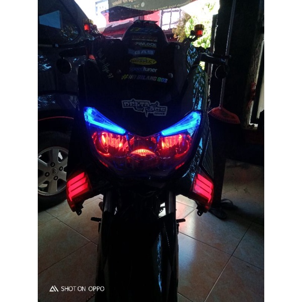 Lampu Alis & Devil Eyes Nmax Komplit l Custom Headlamp Reflektor Yamaha Nmax Lampu Alis & Devil Eyes