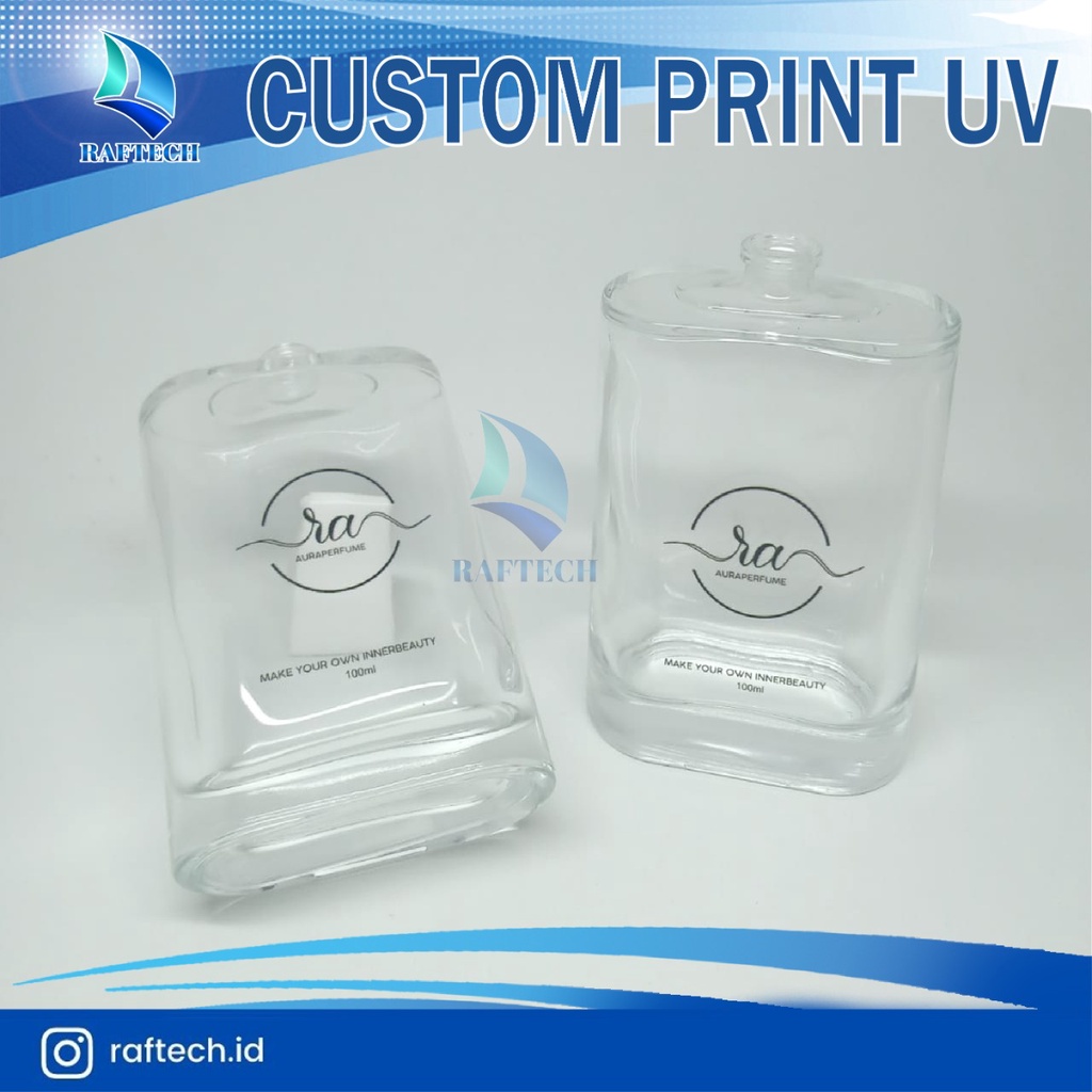 Jasa Print UV Cetak Botol Kaca Parfum Custom