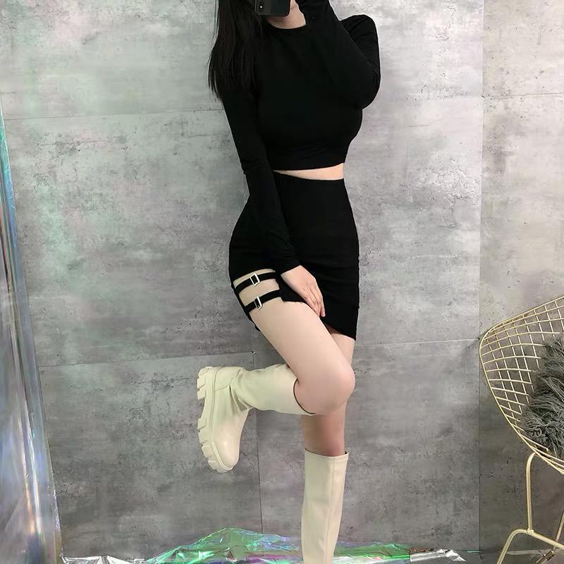 Lm Boutique~ (S-XXL)Rok highwaist bodyconSKIRT STRIP 2
