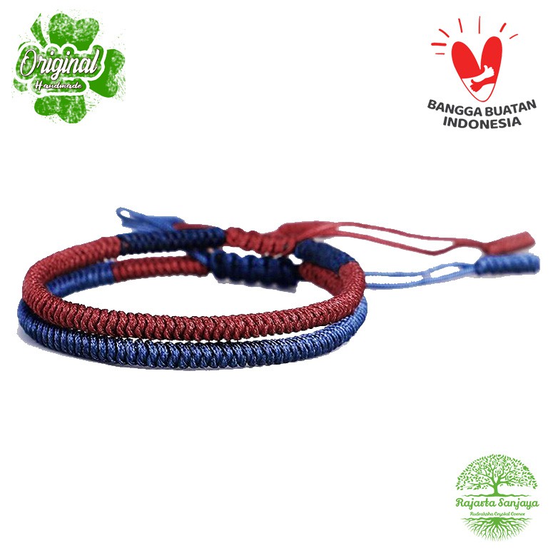 2 Pcs Tibetan Buddhist Handmade Lucky Knots Rope Bracelets Handmade