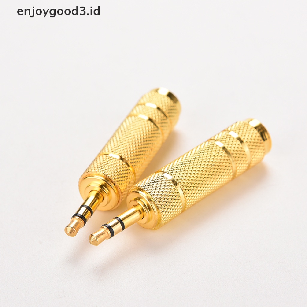 Adapter Converter Jack Audio 3.5mm Male Ke 6.35mm Female Untuk MIC