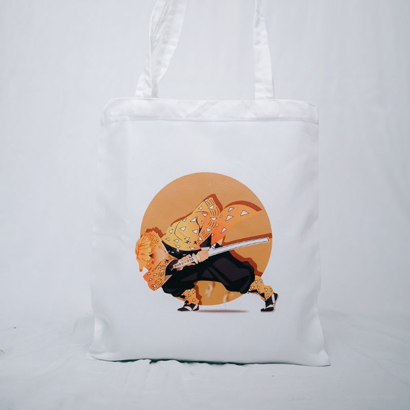 ZENITSU TOTEBAG KANVAS ZENITSU / DEMON SLAYER / KIMETSU NO YAIBA / ANIME / NEZUKO / TANJIRO