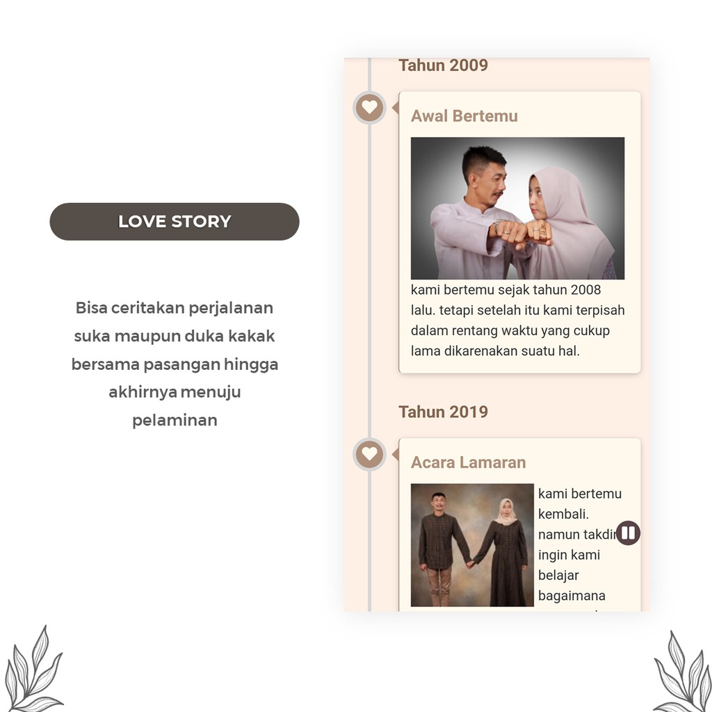 Undangan Digital Website Pernikahan Premium | Tema Foto &amp; Tanpa Foto | Undangan Online Digital Web