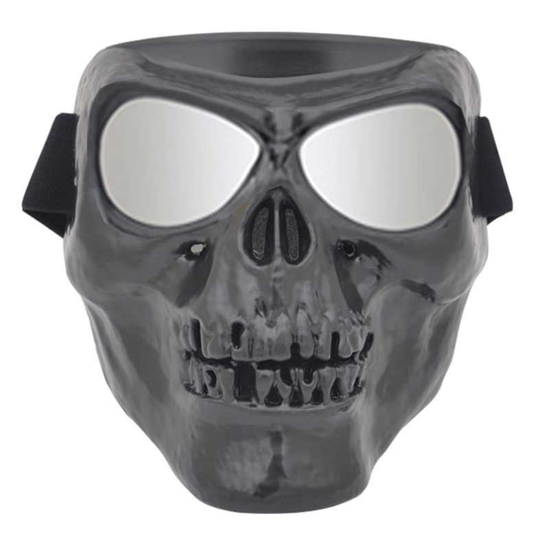 HEONYIRRY Masker Motor Airsoft Gun Full Face Skull Ghost Raider MT009-Hitam