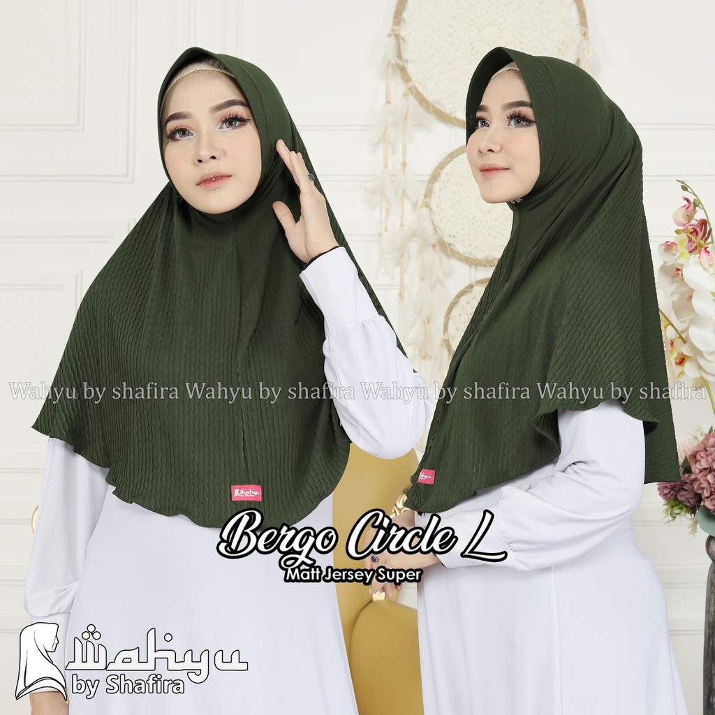 HIJAB INSTAN JERSEY WAHYU BY SHAFIRA BERGO CRINCLE L JILBAB KEKINIAN MUDRIKAH HIJAB