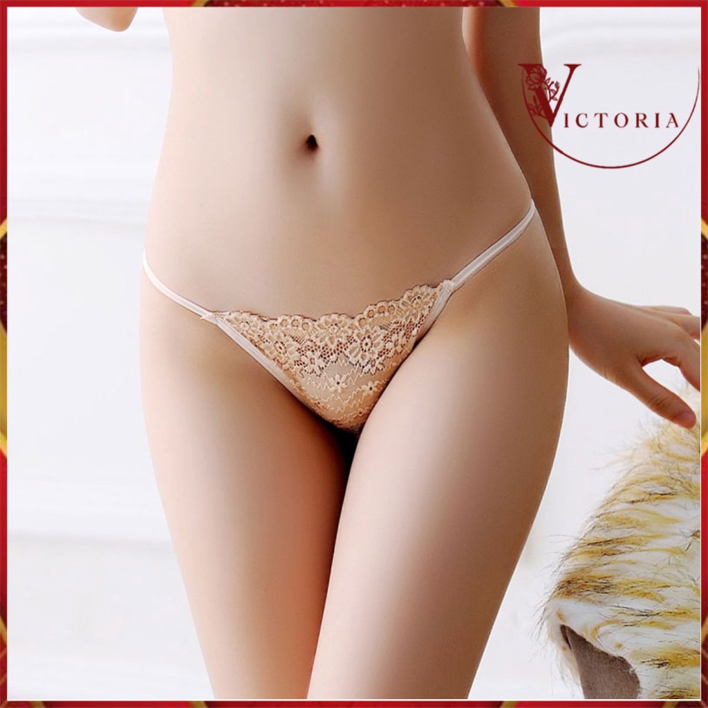 Victoria Celana Dalam G String Pakain Dalam Wanita Bordir Bunga Renda 3094