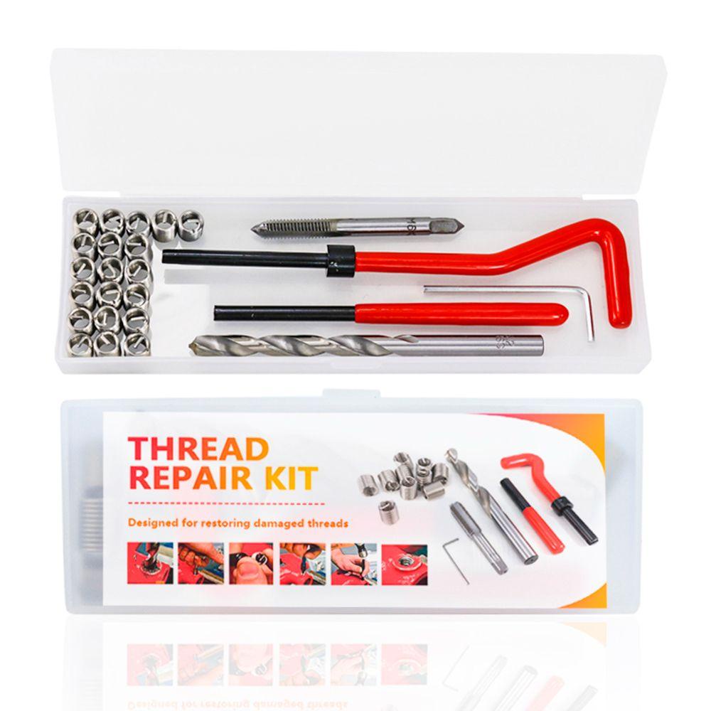 Solighter Thread Repair Kit Tahan Lama Kualitas Tinggi Mata Bor Helicoil Type Metric Thread Insert