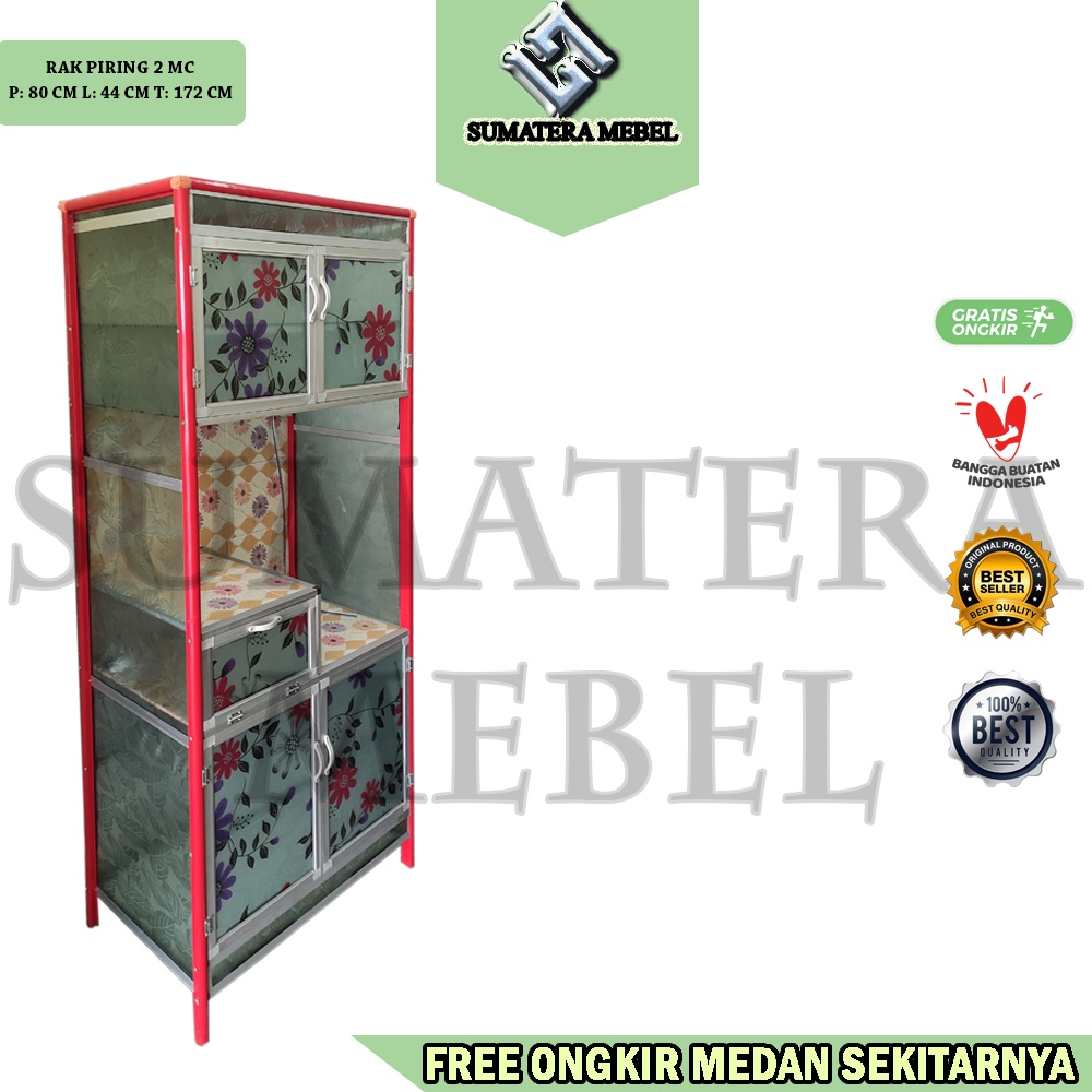 RAK PIRING ALUMINIUM 2 PINTU MAGIC COM