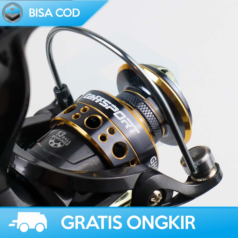 REEL PANCING SPINNING TAFFSPORT GHOTDA BK2000 SERIES 5:2:1 RATIO ORI