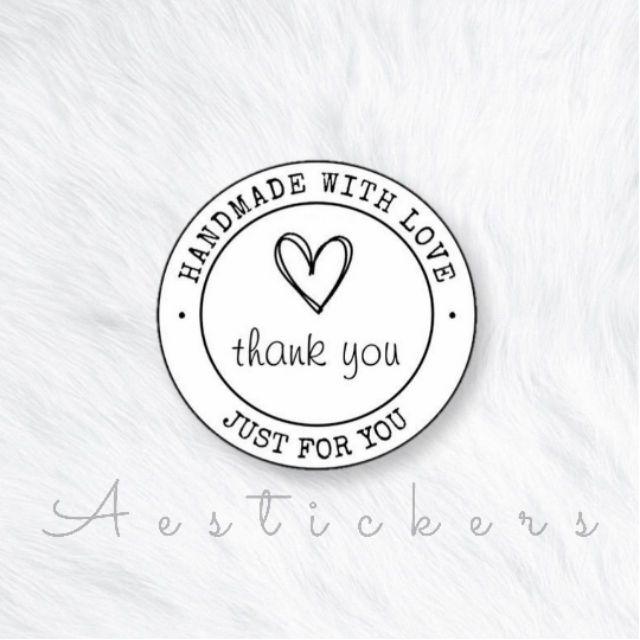 THANK YOU STICKER LABEL STIKER TERIMA KASIH UKURAN 5 CM UNTUK PACKING PRODUK-PART 1